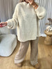 PANTALON AMPLE PINCE TAUPE