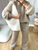 PANTALON AMPLE PINCE TAUPE