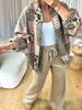 PANTALON AMPLE PINCE TAUPE