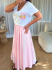 JUPE VICHY ROSE