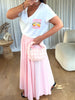 JUPE VICHY ROSE