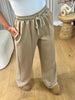 PANTALON AMPLE PINCE TAUPE