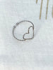 BAGUE COEUR ARGENT