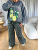 PANTALON AMPLE LÉOPARD KAKI