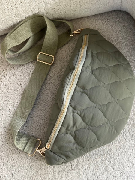 SAC BANANE MATELASSÉ KAKI