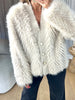 GILET/VESTE FOURRURE BEIGE