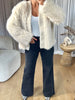 GILET/VESTE FOURRURE BEIGE
