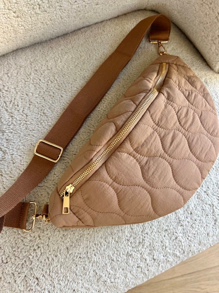 SAC BANANE MATELASSÉ CAMEL