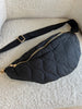 SAC BANANE MATELASSÉ NOIR