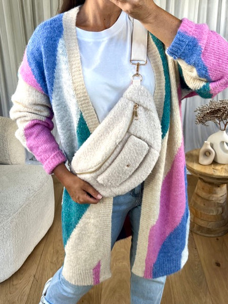 SAC BANANE BOUCLÉ ÉCRU