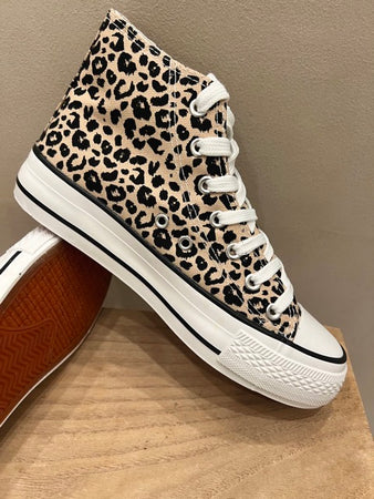 BASKET HAUTE COMPENSÉE LÉOPARD