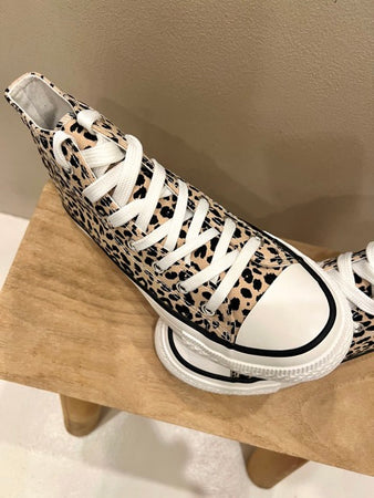 BASKET HAUTE COMPENSÉE LÉOPARD