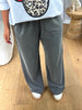 PANTALON AMPLE GRIS DÉLAVÉ