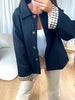 TRENCH COURT VICHY NOIR