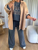 PANTALON AMPLE GRIS DÉLAVÉ