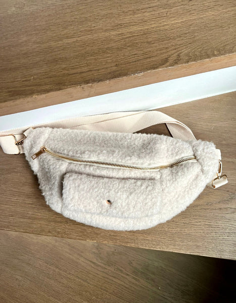 SAC BANANE BOUCLÉ ÉCRU