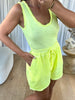 SHORT GAZE JAUNE FLUO