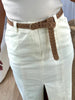 CEINTURE TRESSE MARRON