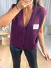 GILET SANS MANCHES PERFECT BORDEAU
