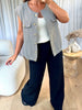 PANTALON PLISSÉ PAILLETÉ NOIR