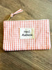 POCHETTE VICHY "MERCI MAÎTRESSE" BEIGE