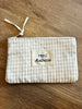 POCHETTE VICHY "MERCI MAÎTRESSE" BEIGE