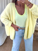 DÉBARDEUR FRANGES DÉLAVÉ JAUNE