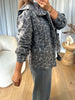 VESTE DENIM LÉOPARD GRIS