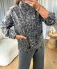 VESTE DENIM LÉOPARD GRIS