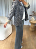 VESTE DENIM LÉOPARD GRIS