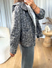 VESTE DENIM LÉOPARD GRIS
