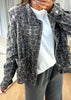 VESTE DENIM LÉOPARD GRIS