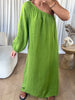 ROBE EN LIN ASYMÉTRIQUE