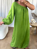 ROBE EN LIN ASYMÉTRIQUE
