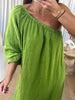 ROBE EN LIN ASYMÉTRIQUE