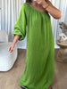 ROBE EN LIN ASYMÉTRIQUE