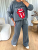 PANTALON AMPLE GRIS DÉLAVÉ
