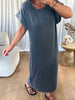 ROBE T-SHIRT GRIS DÉLAVÉ