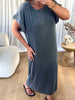 ROBE T-SHIRT GRIS DÉLAVÉ
