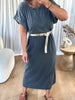 ROBE T-SHIRT GRIS DÉLAVÉ