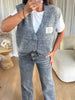 GILET SANS MANCHES PERFECT GRIS