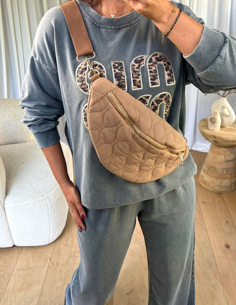 SAC BANANE MATELASSÉ CAMEL