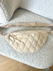 SAC BANANE MATELASSÉ ÉCRU