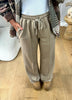 PANTALON AMPLE PINCE TAUPE