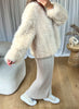 GILET/VESTE FOURRURE BEIGE