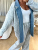 GILET COL REVERS DENIM GRIS