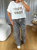 PANTALON AMPLE LÉOPARD BEIGE