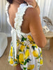 ENSEMBLE/SHORT ZAYNA CITRON BLANC