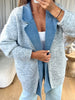 GILET COL REVERS DENIM GRIS