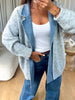 GILET COL REVERS DENIM GRIS
